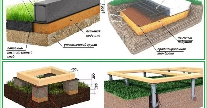 Фундамент для дома: выбор типа и материалов