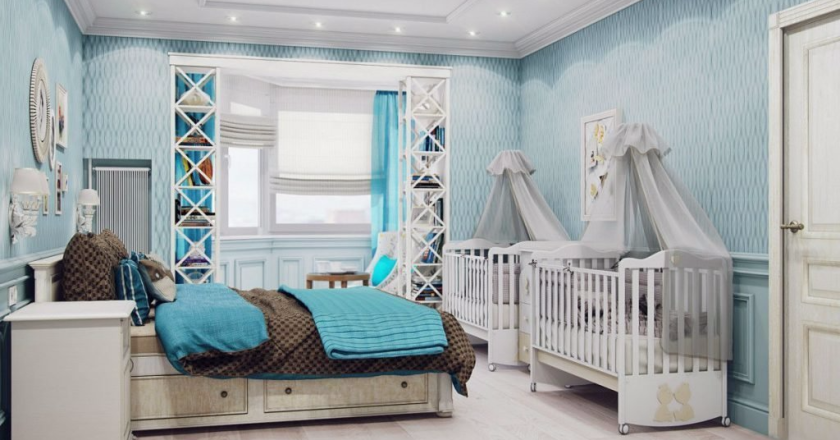 Как оформить спальню с детскими кроватками: советы и идеи