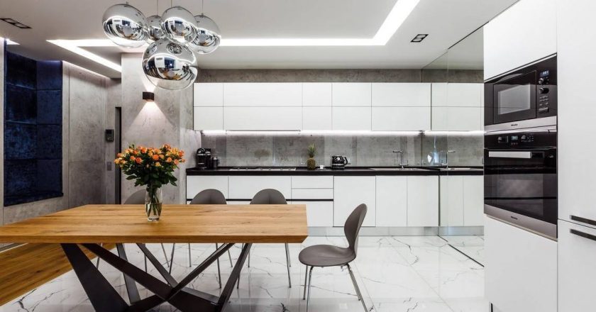 Кухня в стиле хай-тек: современный дизайн и функциональность